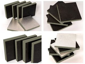 Panneau isolant PIR avec tissu en fibre de verre